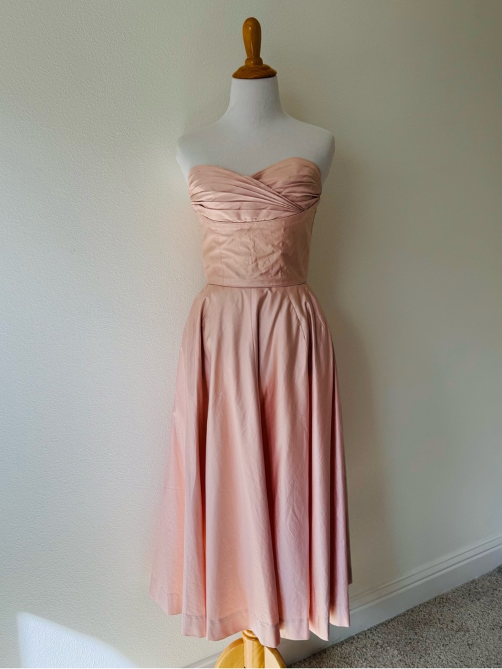 Vintage 1950’s Strapless Blush Pink prom dress